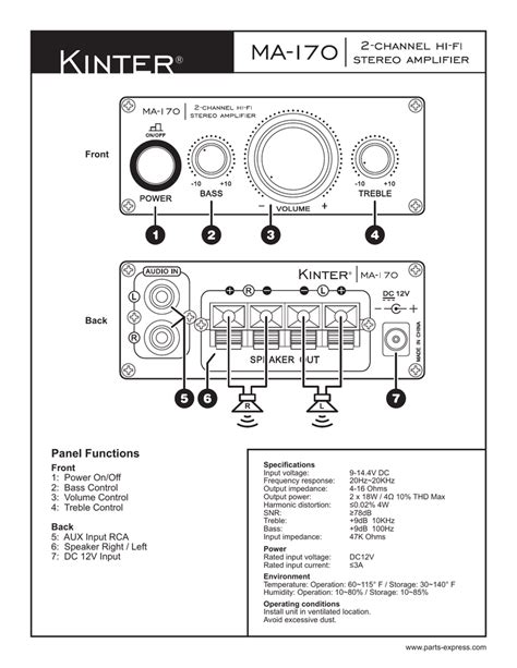 collegamento kinter 2 chanel ma 170|Kinter MA170 download instruction manual pdf .